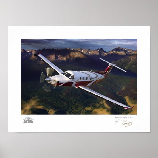 Galerie Mountain Flying PC-12 Poster (Voorkant)
