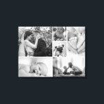 Galerie van zwarte en witte fotocollage canvas afdruk<br><div class="desc">Ik staarde thuis naar een kale muur en ik droomde ervan een galerijmuur te maken. De gedachte om verschillende grote afbeeldingen lijsten te krijgen blijft me ervan weerhouden om er verder mee door te gaan. Heb je hetzelfde probleem? Dus als alternatief voor ons heb ik deze canvassjabloon gemaakt met verschillende...</div>