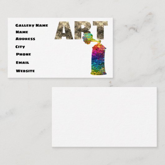 galerie voor moderne hedendaagse kunst visitekaartje (Voorkant / Achterkant)