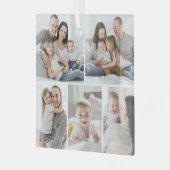 Galerieraster 5 Foto's Aangepaste foto-versiering Glas Ornament (Voorkant links)