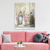 Galeries du Palais-Royal uit 'Tableau de Canvas Afdruk (Insitu (Woonkamer))