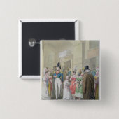 Galeries du Palais-Royal uit 'Tableau de Vierkante Button 5,1 Cm (Voorkant /achterkant)