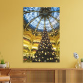 Galeries La Fayette met Kerstmis, Parijs, Frankrij Canvas Afdruk (Insitu (Woonkamer))