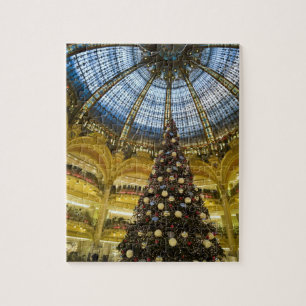 Galeries La Fayette met Kerstmis, Parijs, Frankrij Legpuzzel