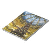 Galeries La Fayette met Kerstmis, Parijs, Frankrij Notitieblok (Linkerzijde)