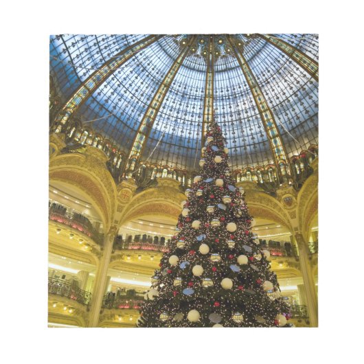 Galeries La Fayette met Kerstmis, Parijs, Frankrij Notitieblok (Voorkant)