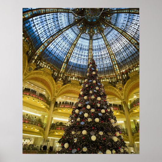 Galeries La Fayette met Kerstmis, Parijs, Frankrij Poster (Voorkant)
