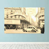 Galeries Lafayette Paris Haussmann 1940 Foto Canvas Afdruk (Insitu (Houten vloer))