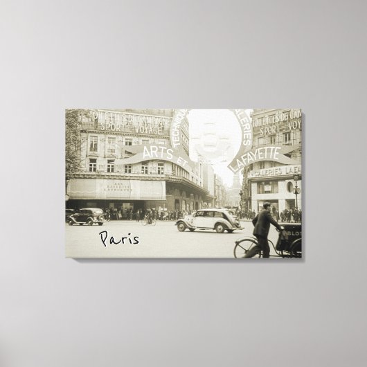 Galeries Lafayette Paris Haussmann 1940 Foto Canvas Afdruk (Voorkant)