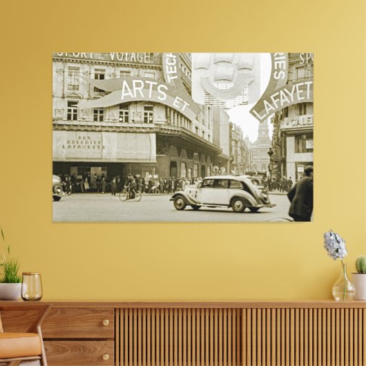 Galeries Lafayette Paris Haussmann 1940 Foto Canvas Afdruk (Insitu (Woonkamer))