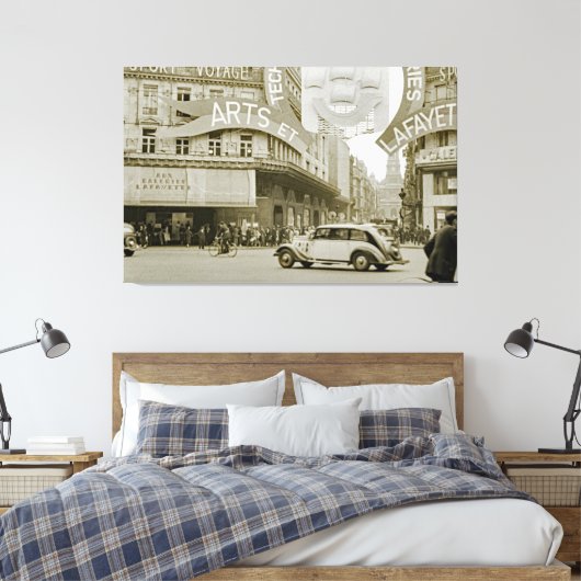 Galeries Lafayette Paris Haussmann 1940 Foto Canvas Afdruk (Insitu (Slaapkamer))