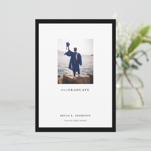 Galerij Lijst Foto Afstuderen Aankondiging Kaart (Staand voorkant)