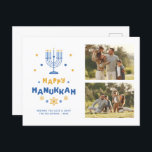 Galerij met 2 Foto "Happy Hanukkah" Feestdagenkaart<br><div class="desc">Feestelijke 2 fotogalerij Happy Hanukkah briefkaarten.</div>