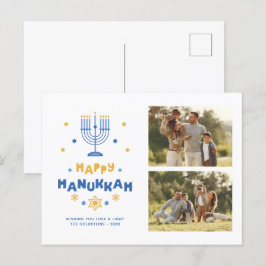 Galerij met 2 Foto "Happy Hanukkah" Feestdagenkaart