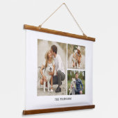 Galerij met 3 persoonlijke foto's hangend wandkleed (Gebogen)