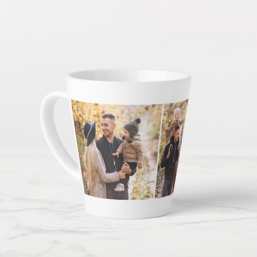 Galerij met 4 persoonlijke foto's latte mok (Linkerhoek)