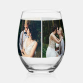 Galerij met 4 persoonlijke foto's wijnglas zonder voet (Voorkant)
