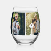Galerij met 4 persoonlijke foto's wijnglas zonder voet (Achterkant)