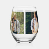 Galerij met 4 persoonlijke foto's wijnglas zonder voet (Rechts)