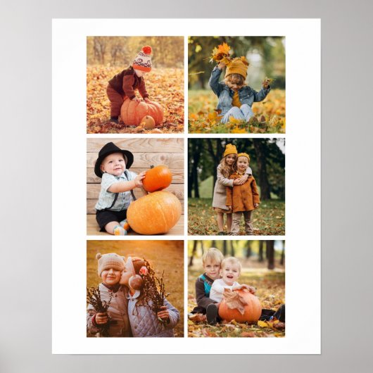 Galerij met 6 gepersonaliseerde foto's poster (Voorkant)