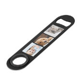 Galerij met 6 persoonlijke foto-streepjescode speed flessenopener (Achterkant Gekanteld)