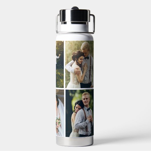 Galerij met 6 persoonlijke foto's waterfles (Achterkant)