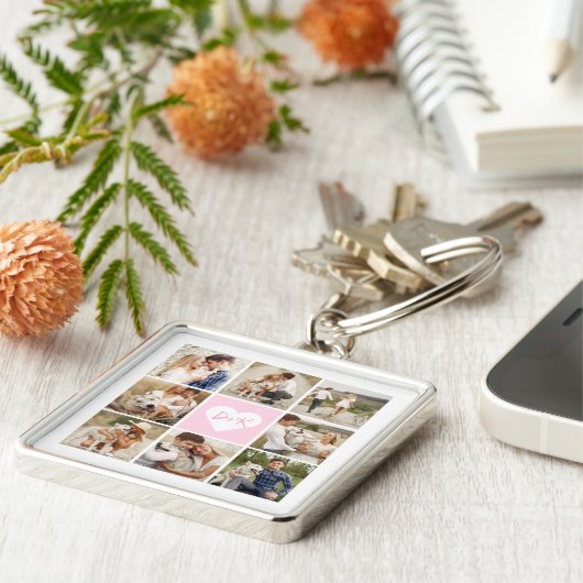 Galerij met 8 persoonlijke foto's sleutelhanger (Zijkant)