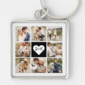 Galerij met 8 persoonlijke foto's sleutelhanger (Voorkant)