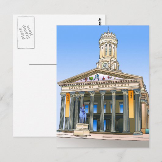 Galerij met moderne kunst briefkaart (Voorkant / Achterkant)