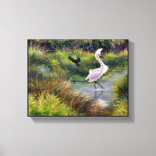 Galerij met overvloed plakdoek, "Fowl Territory" Canvas Afdruk