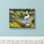 Galerij met overvloed plakdoek, "Fowl Territory" Canvas Afdruk (Insitu (Houten vloer))