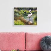 Galerij met overvloed plakdoek, "Fowl Territory" Canvas Afdruk (Insitu (Woonkamer))