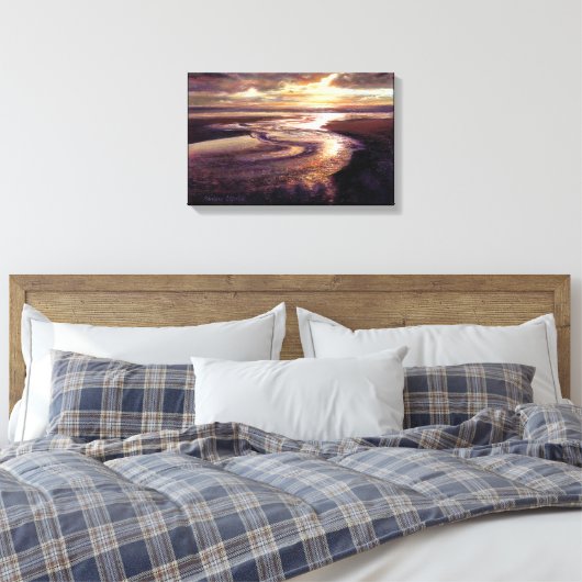 Galerij met overvloed plakdoek, inkt door Ocean Su Canvas Afdruk (Insitu (Slaapkamer))