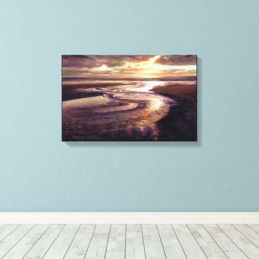 Galerij met overvloed plakdoek, inkt door Ocean Su Canvas Afdruk (Insitu (Houten vloer))