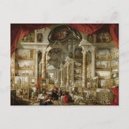 Galerij met Uitzichten van Modern Rome, 1759 Briefkaart (Voorkant)