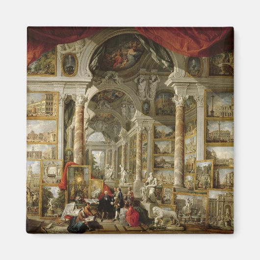 Galerij met Uitzichten van Modern Rome, 1759 Magneet (Voorkant)