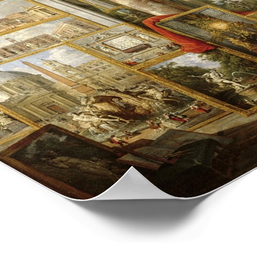 Galerij met Uitzichten van Modern Rome, 1759 Poster (Hoek)
