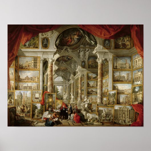 Galerij met Uitzichten van Modern Rome, 1759 Poster (Voorkant)