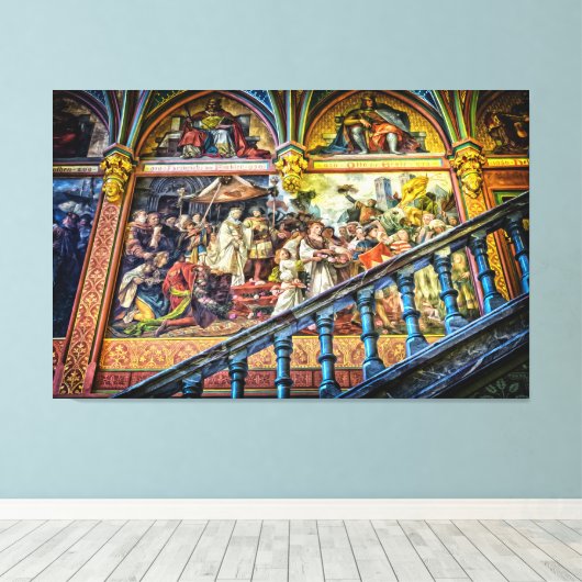 Galerij met verf van ancerestoren canvas afdruk (Insitu (Houten vloer))