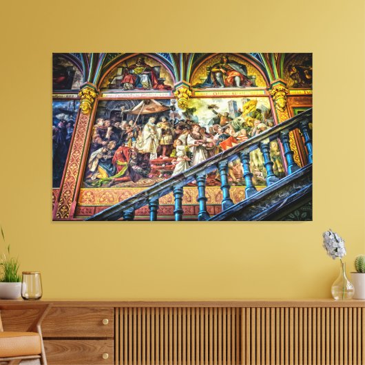 Galerij met verf van ancerestoren canvas afdruk (Insitu (Woonkamer))
