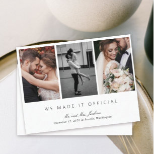 Galerij Multi-Photo Official Elopement Briefkaart