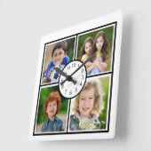 Galerij Muur 4 Fotocollage Vierkante Klok (Hoek)