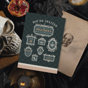 Galerij Muur Lijsten Halloween Feest Kaart