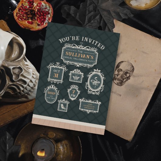 Galerij Muur Lijsten Halloween Feest Kaart