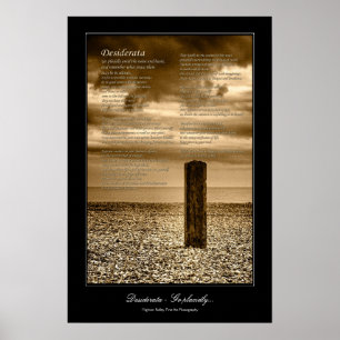 Galerij-stijl op de kustplaats Desiderata Poem Poster