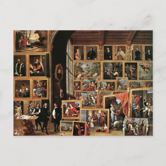 Galerij van Archduke Leopold in Brussel, 1640 Briefkaart (Voorkant)