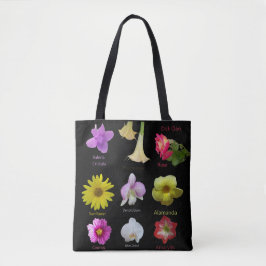 Galerij van Bloemen op de canvas tas van de druk