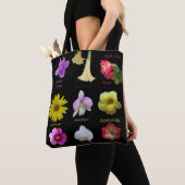 Galerij van Bloemen op de canvas tas van de druk (Dichtbij)