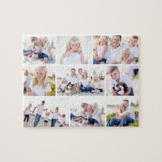 Galerij van negen gepersonaliseerde foto puzzel (Horizontaal)