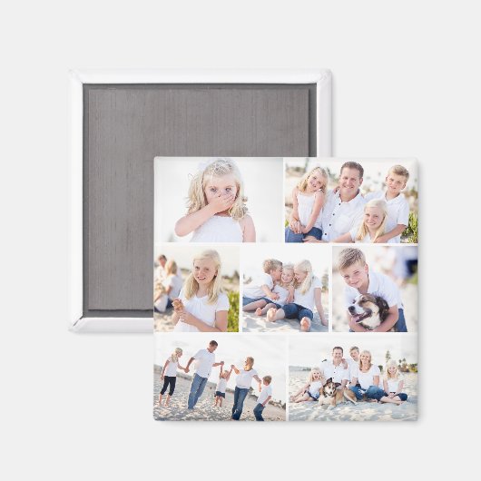 Galerij van zeven aangepaste kleur fotomagneet magneet (Voorkant / Achterkant)